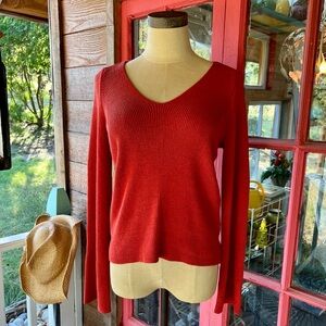 Madewell Flared-Sleeve V-Neck Sweater